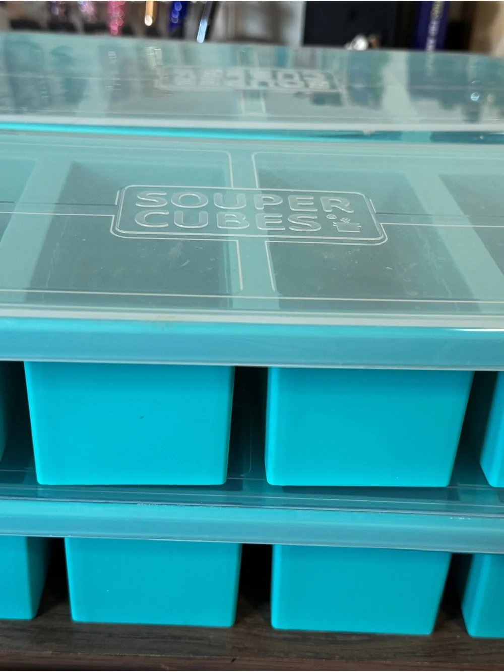 Set of Six Silicon Items, Including 2 Ice Cube & 4 Soup Freezer Containers.